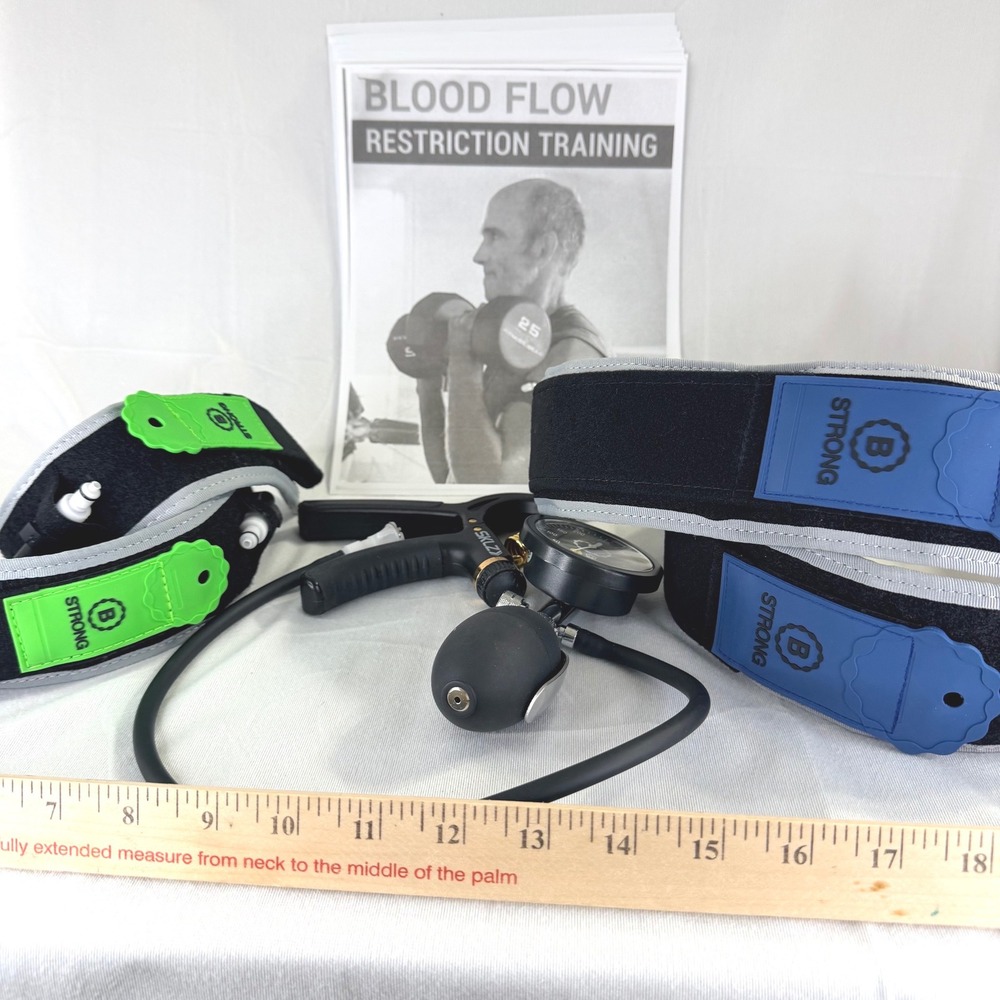 B Strong Blood Flow Restriction Training BFR Kit with Bands Pump and Case - Picture 4 of 7